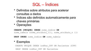 FUNDAMENTOS SOBRE USO DE Banco de Dados SQL | PPTX