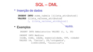 FUNDAMENTOS SOBRE USO DE Banco de Dados SQL | PPTX