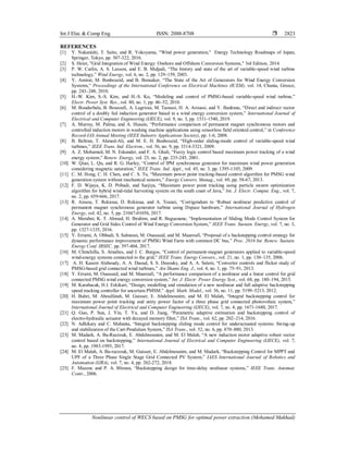 Nonlinear control of WECS based on PMSG for optimal power extraction | PDF