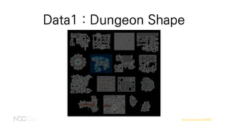 Dungeon Shape
• 64 x 64, Binary Image
roomsAndCorridor openCave diamondMine town division maze
 