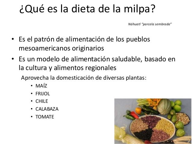 “La dieta de la milpa”, un modelo de alimentación saludable