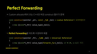 [NDC2016] TERA 서버의 Modern C++ 활용기 | PDF