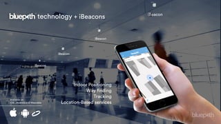 Indoor Positioning
Way finding
Tracking
Location-Based services
iBeacon
iBeacon
iBeacon
+ iBeacons iBeacon
technology
available on  
iOS , Android and Wearable
 