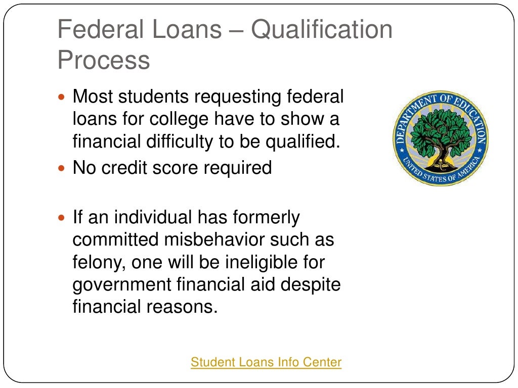 Federal student loans provided by government