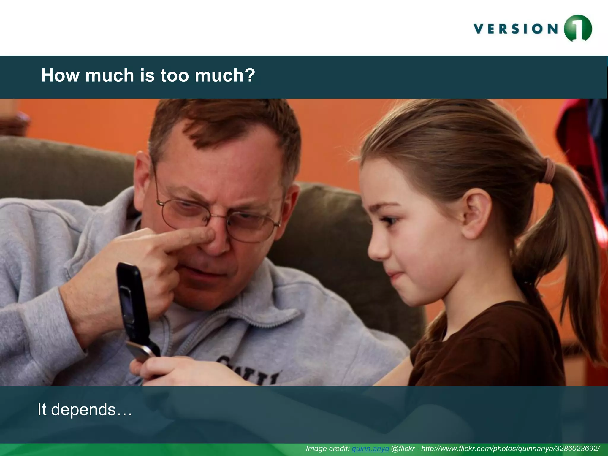 It depends…
How much is too much?
Image credit: quinn.anya @flickr - http://www.flickr.com/photos/quinnanya/3286023692/
 