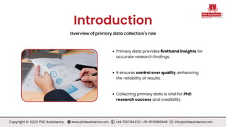 PhD Primary Data Collection Guidance by Research Experts | PDF