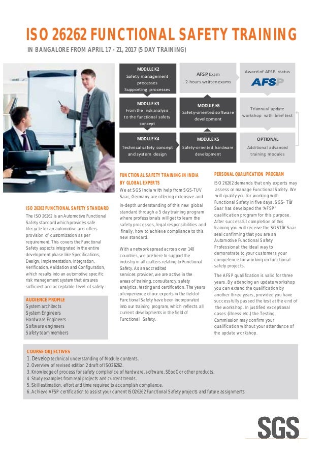 ISO 26262 Functional Safety Training in India