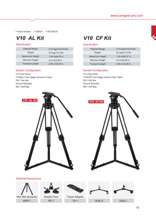 Camgear V10 AL & CF brochure