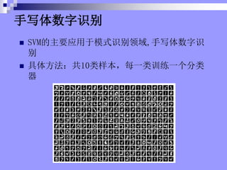 дʶ
? SVMҪӦģʽʶ,дʶ

? 巽10ÿһѵһ

 