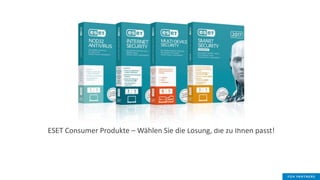 ESET Consumer Produkte – Wählen Sie die Lösung, die zu Ihnen passt!
 