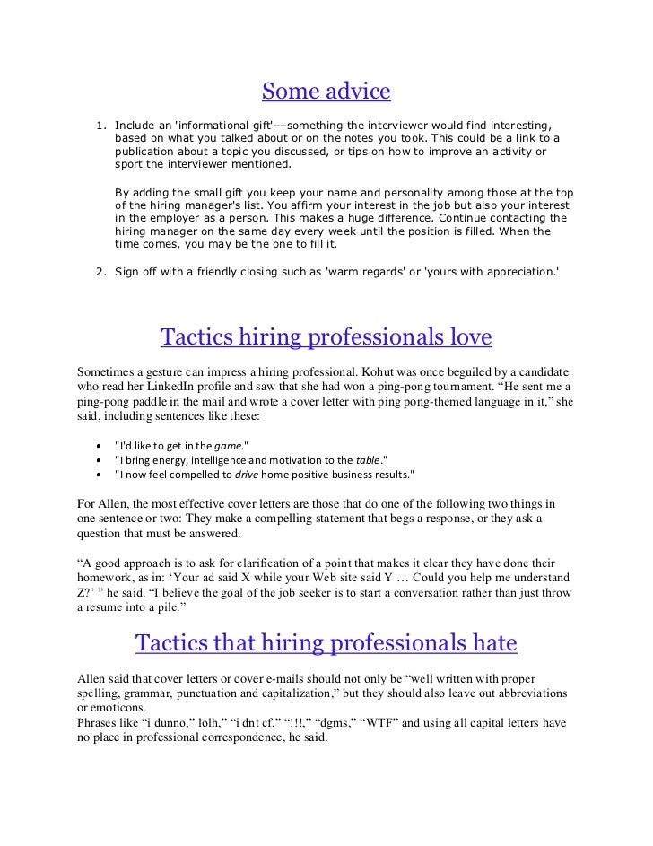 closings for cover letters