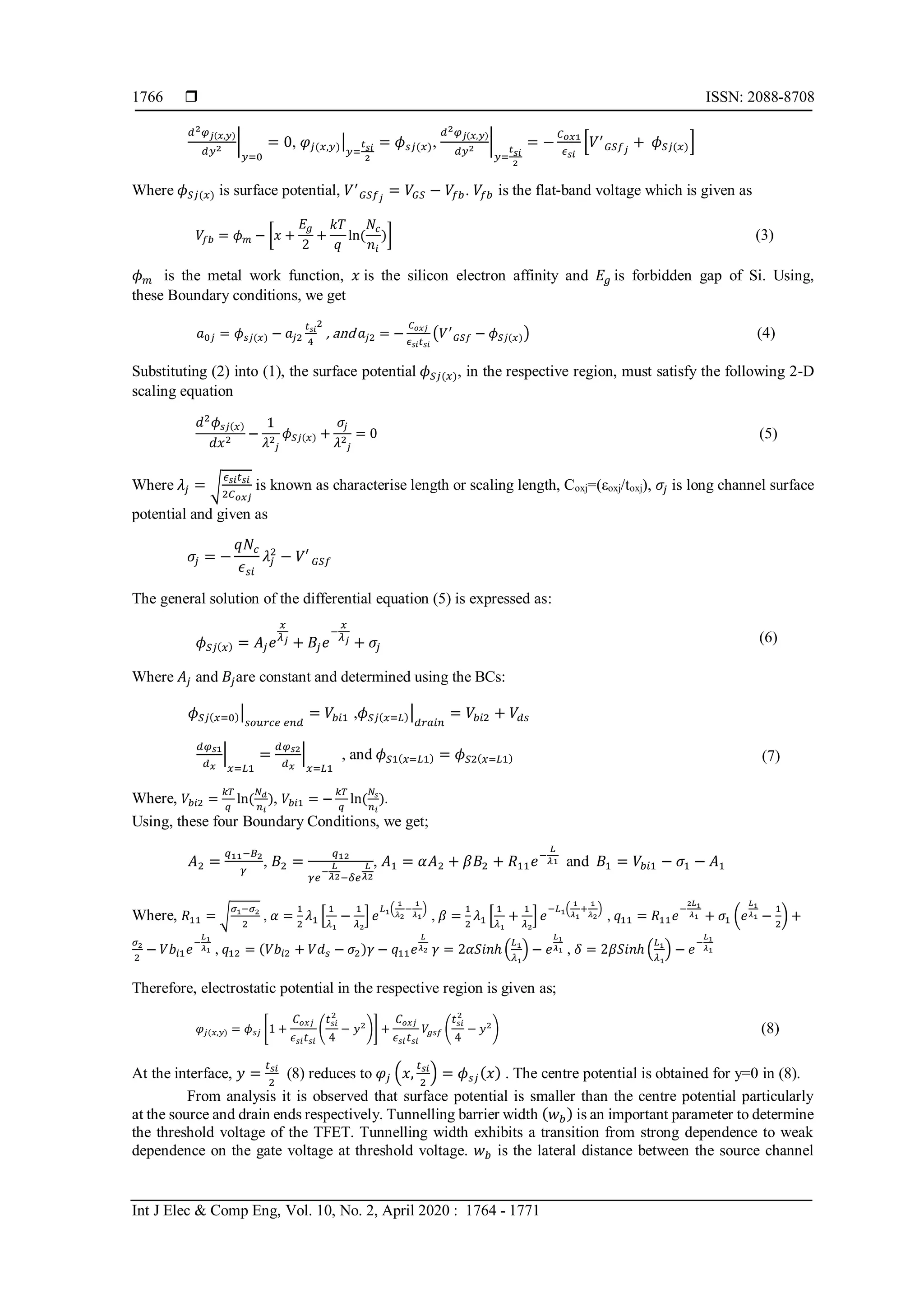 Threshold voltage model for hetero-gate-dielectric tunneling field ...