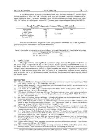 Design of Hybrid Solar Wind Energy System in a Microgrid with MPPT ...