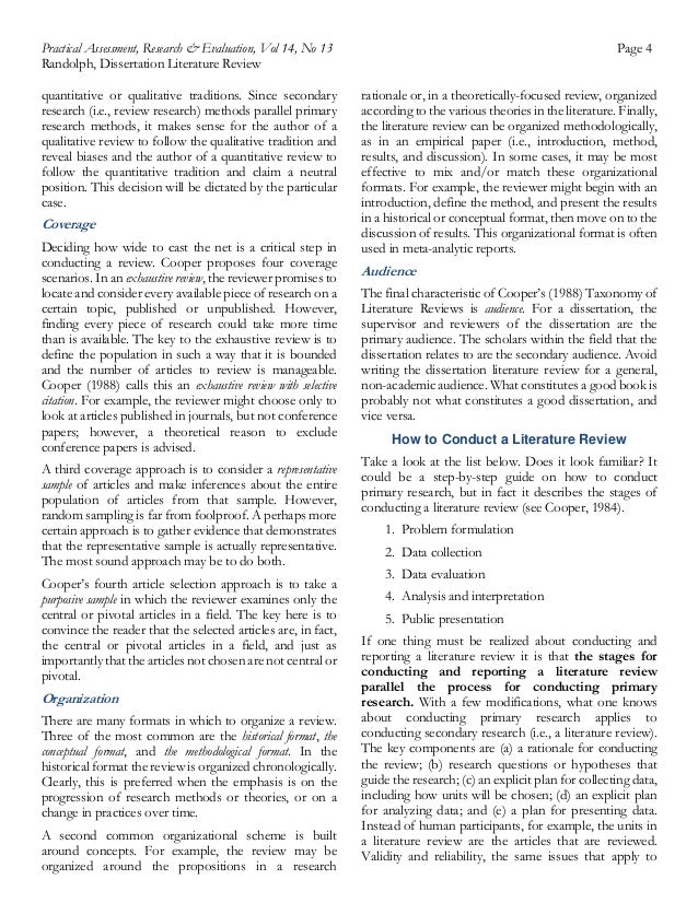 Conduct secondary research dissertation