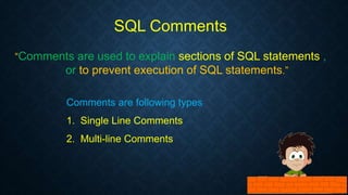 SQL Comments | PPT