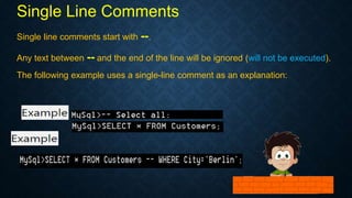 SQL Comments | PPT