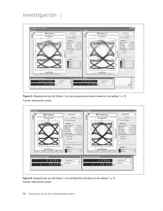Para esta ecuación y las demás que se encuentran
en cada uno de los módulos se utilizan los datos
que se encuentran en la tabla 2, en este caso son:
la estrella que tiene el mayor grado de la estrella
y la mayor cantidad de longitudes de onda que
entran a la estrella. En este caso la red es viable,
ya que el valor de Pmax
es menor a Psen
.
El segundo módulo es la generación de restriccio-
nes para los enlaces, éste tiene como restricciones
los enlaces agregados que tienen cada estrella ha-
cia los grupos de estaciones y viceversa. También
se encuentran las restricciones para los enlaces y
para las estrellas. A continuación se mostrará el
enlace entre estrellas. Para el enlace uno, ecuacio-
QHV  