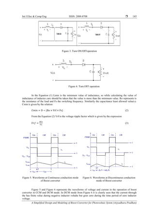 A Simplified Design and Modeling of Boost Converter for Photovoltaic ...