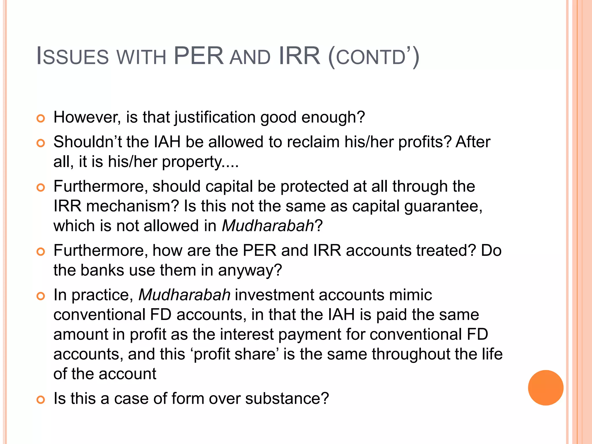 Simplified Illustration of Mudharabah Investment Accounts PPT