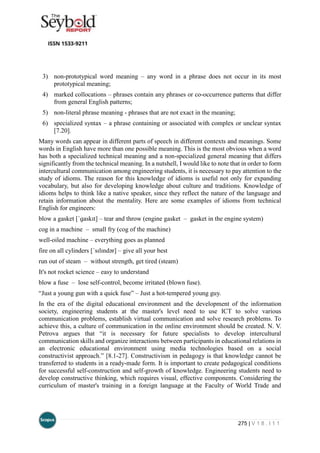 Specific Features Of Teaching Foreign Language Professional Communication Of Students Engineers Specific Features Of Teaching Foreign Language Professional Communication Of Students Engineers