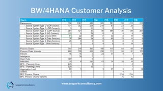 BW/4HANA Customer Analysis
www.seaparkconsultancy.com
 