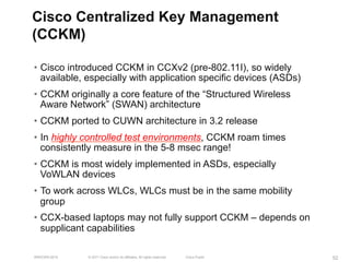 Secure Mobility in Cisco Unified WLAN Networks for Mobile Devices | PDF