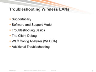 Troubleshooting Wireless LANs with Centralized Controllers