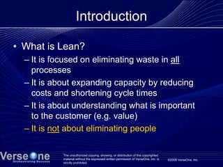 The Lean Journey