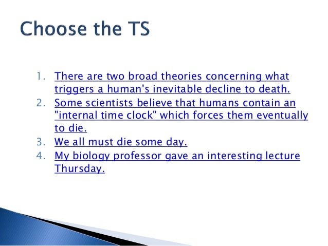 Topic sentences