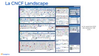 La CNCF Landscape
Au 1er septembre 2023,
elle représente 1 236
outils
 