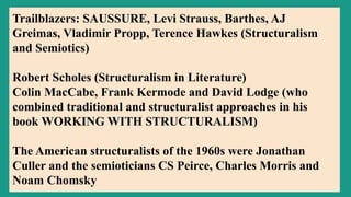 Structuralism Notes related to literary theory | PDF