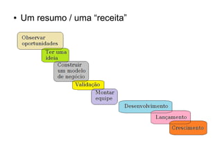 ● Um resumo / uma “receita” 
 