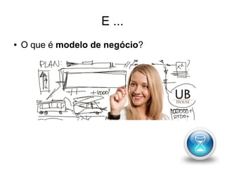 E ... 
● O que é modelo de negócio? 
 