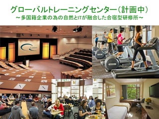 29
グローバルトレーニングセンター（計画中）
〜多国籍企業の為の自然とITが融合した合宿型研修所〜
 