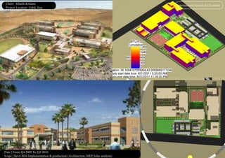 Date | From: Q4 2009 To: Q2 2010
Scope | Revit BIM Implementation & production (Architecture, MEP, Solar analysis)
International School of ChoueifatClient : Khatib &Alami
Project Location : Erbil, Iraq
 