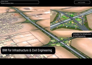 west Corridor
Client: MAN
Project Location: Qatar
BIM For Infrastructure & Civil Engineering
Animation For Infrastructure
& Civil Engineering
 