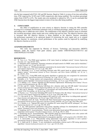 Objective functions modification of GA optimized PID controller for ...