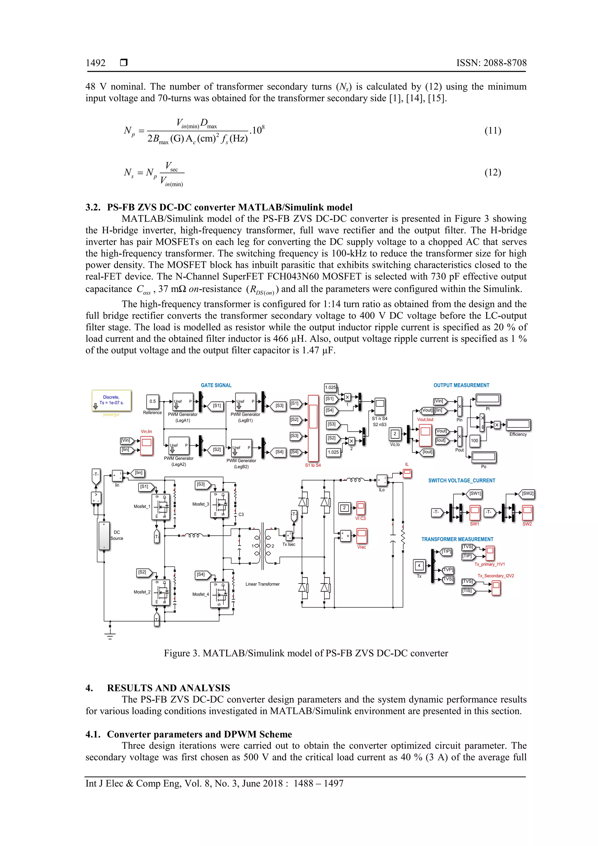 Phase-Shifted Full-Bridge Zero Voltage Switching DC-DC Converter Design ...