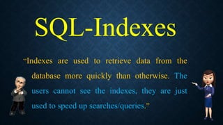 V25 sql index | PPT
