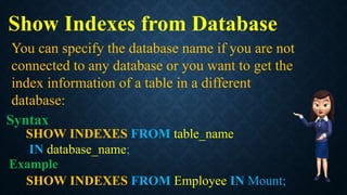 V25 sql index | PPT