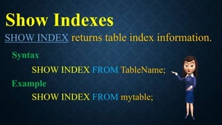 V25 sql index | PPT