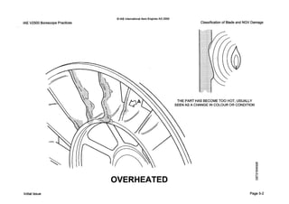 0IAE InternationalAero EnginesAG 2000
IAE V2500 Borescope Practices Classification of Blade and NGV Damage
Initial Issue
OVERHEATED
Page 5-2
 