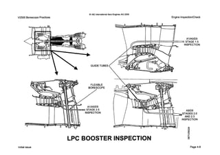 V2500 Borescope Practices
0 IAE InternationalAero Engines AG 2000
Engine InspectionICheck
- 
GUIDETUBES
P
1.5
7ON
AlIA51D5
STAGE
NSPECl
LPC BOOSTER INSPECTION
Initial issue Page 4-8
 
