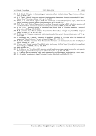 Detection of Real Time QRS Complex Using Wavelet Transform | PDF