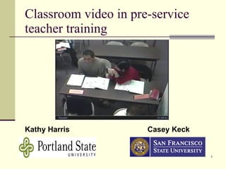 Classroom video in pre-service teacher training ,[object Object],[object Object]