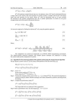 A steepest descent algorithm for the optimal control of a cascaded ...