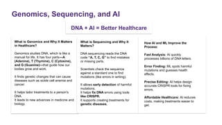 AI ML Genomics and precision medicine in public healthcare | PPTX
