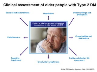 Clinical management of elderly people with diabetes | PPTX