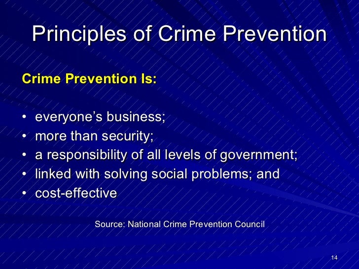 Crime Prevention History And Theory
