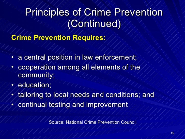 Theory And Practice Of Crime Prevention